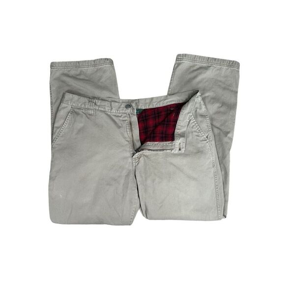 Woolrich Men’s 38x32 Flannel Lined Pants Relaxed Straight Fit Cotton Winter Warm - Picture 1 of 16